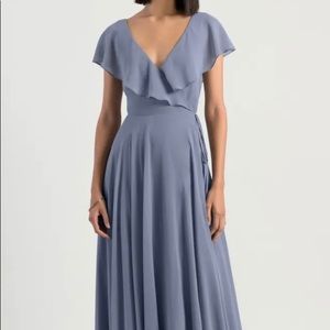 Jenny Yoo Faye Wrap Dress in Peri
